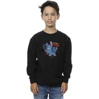 Disney Boy's Lilo & Stitch Easily Distracted Sweatshirt in Black | Size: 5-6 Years