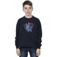 Disney Boy's Lilo & Stitch Easily Distracted Sweatshirt in Navy | Size: 5-6 Years