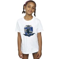 Harry Potter Girl's Ravenclaw Chest Badge Cotton T-Shirt in White | Size: 7-8 Years
