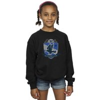 Harry Potter Girl's Ravenclaw Chest Badge Sweatshirt in Black | Size: 3-4 Years