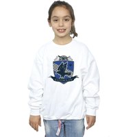 Harry Potter Girl's Ravenclaw Chest Badge Sweatshirt in White | Size: 5-6 Years