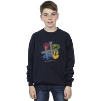Harry Potter Boy's Emblems H Spray Sweatshirt in Navy | Size: 9 Years