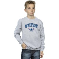 Disney Boy's Lilo & Stitch Collegial Sweatshirt in Grey | Size: 5-6 Years