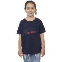 Harry Potter Girl's Hogwarts Castle Spray Cotton T-Shirt in Navy | Size: 12-13 Years