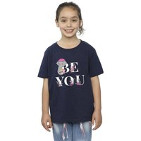Disney Girl's Dumbo Be You Cotton T-Shirt in Navy | Size: 3-4 Years