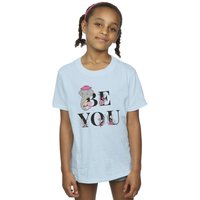 Disney Girl's Dumbo Be You Cotton T-Shirt in Baby Blue | Size: 7-8 Years