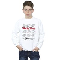 Wacky Races Boy's Car Lineup Sweatshirt in White | Size: 3-4 Years