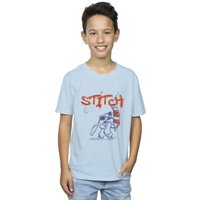Disney Boy's Lilo & Stitch Ice Creams T-Shirt in Baby Blue | Size: 5-6 Years