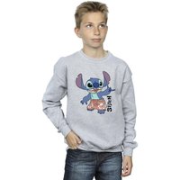 Disney Boy's Lilo & Stitch Bermuda Shorts Sweatshirt in Grey | Size: 9 Years