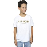 Star Wars Boy's Obi-Wan Kenobi Logo T-Shirt in White | Size: 12-13 Years