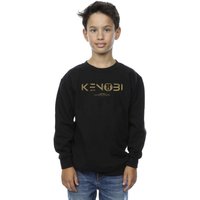 Star Wars Boy's Obi-Wan Kenobi Logo Sweatshirt in Black | Size: 7-8 Years