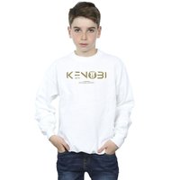 Star Wars Boy's Obi-Wan Kenobi Logo Sweatshirt in White | Size: 9 Years
