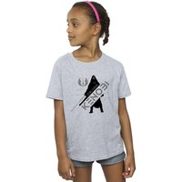 Star Wars Girl's Obi-Wan Kenobi Jedi Knight Cotton T-Shirt in Grey | Size: 12-13 Years