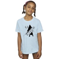 Star Wars Girl's Obi-Wan Kenobi Jedi Knight Cotton T-Shirt in Baby Blue | Size: 3-4 Years