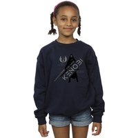 Star Wars Girl's Obi-Wan Kenobi Jedi Knight Sweatshirt in Navy | Size: 3-4 Years