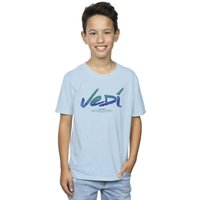 Star Wars Boy's Obi-Wan Kenobi Jedi Painted Font T-Shirt in Baby Blue | Size: 3-4 Years