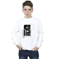 Star Wars Boy's Obi-Wan Kenobi Sith SciFi Collage Sweatshirt in White | Size: 7-8 Years
