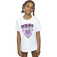 Disney Girl's The Little Mermaid Ursula Mum Is The Boss Cotton T-Shirt in White | Size: 9 Years