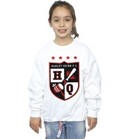 Justice League Girl's Harley Quinn FC Pocket Sweatshirt in White | Size: 5-6 Years