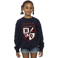 Justice League Girl's Harley Quinn FC Pocket Sweatshirt in Navy | Size: 7-8 Years