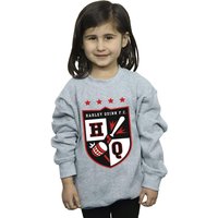 Justice League Girl's Harley Quinn FC Pocket Sweatshirt in Grey | Size: 5-6 Years