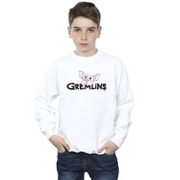 Gremlins Boy's Logo Line Sweatshirt in White | Size: 7-8 Years