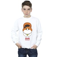 Disney Boy's Big Hero 6 Baymax Kitten Face Sweatshirt in White | Size: 7-8 Years