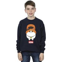 Disney Boy's Big Hero 6 Baymax Kitten Face Sweatshirt in Navy | Size: 9 Years