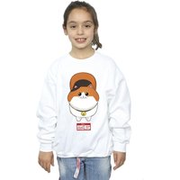 Disney Girl's Big Hero 6 Baymax Kitten Face Sweatshirt in White | Size: 12-13 Years