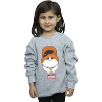 Disney Girl's Big Hero 6 Baymax Kitten Face Sweatshirt in Grey | Size: 12-13 Years