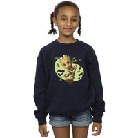 Marvel Girl's Guardians Of The Galaxy Groot Musical Notes Sweatshirt in Navy | Size: 7-8 Years