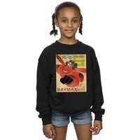 Girl's Big Hero 6 Baymax Flying Baymax Newspaper Sweatshirt in | Size: 7-8 Years
