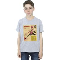 Disney Boy's Big Hero 6 Baymax Honey Lemon Newspaper T-Shirt in Grey | Size: 5-6 Years