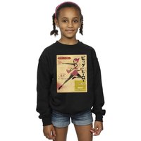 Disney Girl's Big Hero 6 Baymax Honey Lemon Newspaper Sweatshirt in Black | Size: 5-6 Years