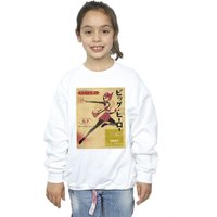 Disney Girl's Big Hero 6 Baymax Honey Lemon Newspaper Sweatshirt in White | Size: 9 Years