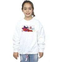 Disney Girl's Big Hero 6 Baymax Hiro Bridge Sweatshirt in White | Size: 7-8 Years