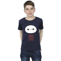 Disney Boy's Big Hero 6 Baymax Icon T-Shirt in Navy | Size: 7-8 Years