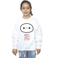 Disney Girl's Big Hero 6 Baymax Icon Sweatshirt in White | Size: 9 Years