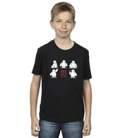 Disney Boy's Big Hero 6 Baymax Many Poses T-Shirt in Black | Size: 12-13 Years