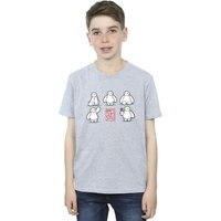 Disney Boy's Big Hero 6 Baymax Many Poses T-Shirt in Grey | Size: 7-8 Years
