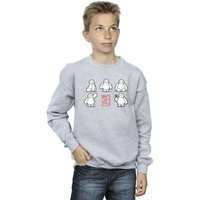Disney Boy's Big Hero 6 Baymax Many Poses Sweatshirt in Grey | Size: 7-8 Years