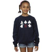 Disney Girl's Big Hero 6 Baymax Many Poses Sweatshirt in Navy | Size: 7-8 Years