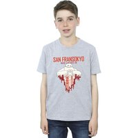 Disney Boy's Big Hero 6 Baymax San Fransokyo Heart T-Shirt in Grey | Size: 12-13 Years