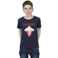 Disney Boy's Big Hero 6 Baymax San Fransokyo Heart T-Shirt in Navy | Size: 7-8 Years
