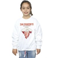 Disney Girl's Big Hero 6 Baymax San Fransokyo Heart Sweatshirt in White | Size: 9 Years
