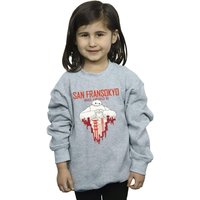 Disney Girl's Big Hero 6 Baymax San Fransokyo Heart Sweatshirt in Grey | Size: 9 Years