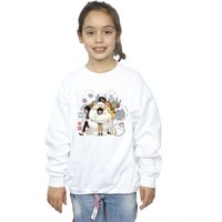 Disney Girl's Big Hero 6 Baymax Group Hug Sweatshirt in White | Size: 9 Years