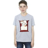 Disney Boy's Big Hero 6 Baymax Frame Support T-Shirt in Grey | Size: 9 Years