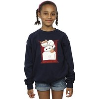 Disney Girl's Big Hero 6 Baymax Frame Support Sweatshirt in Navy | Size: 12-13 Years