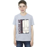 Disney Boy's Big Hero 6 Baymax Excuse Me Some Air T-Shirt in Grey | Size: 7-8 Years